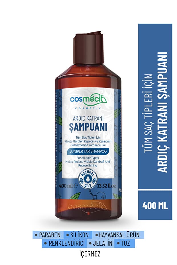 Cosmecit Doğal Ardıç Katranlı Şampuan - Kepek ve Kaşıntı Karşıtı Bakım (400 ml)