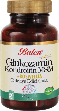 Balen Glukozamin Kondroitin MSM ve Boswellia Ekstresi 1200 mg 60 Tablet - Eklem ve Kıkırdak Destek Kompleksi