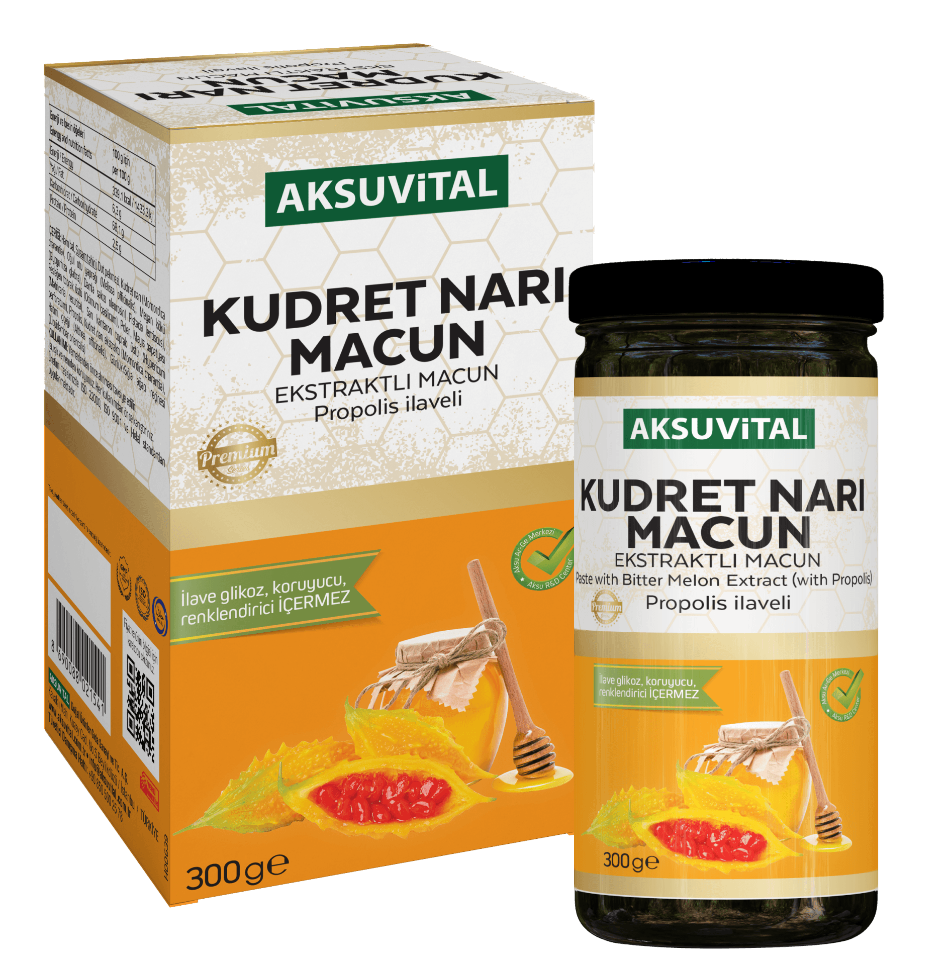 Aksuvital Kudret Narı Ekstraktlı Macun - Propolis İlaveli 300 gr