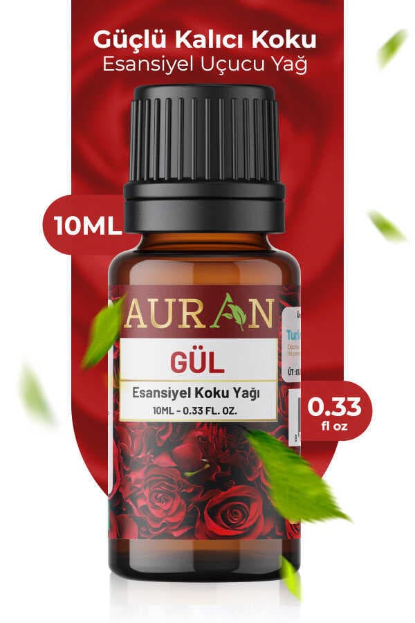 AURAN Gül Uçucu Yağı - Aromaterapi, Difüzör ve Buhurdanlık Esansı (10 ml)